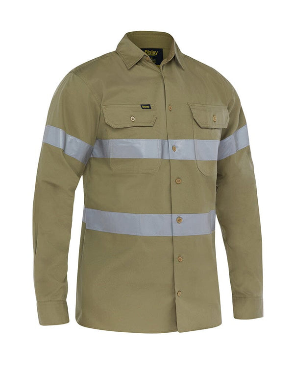 Taped Cool Lightweight LS Drill Shirt - Khaki