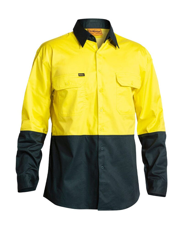 Cool Lightweight Drill Shirt LS - Yellow/Bottle