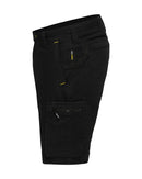 Flex and Move Stretch Denim Zip Cargo Shorts - Black