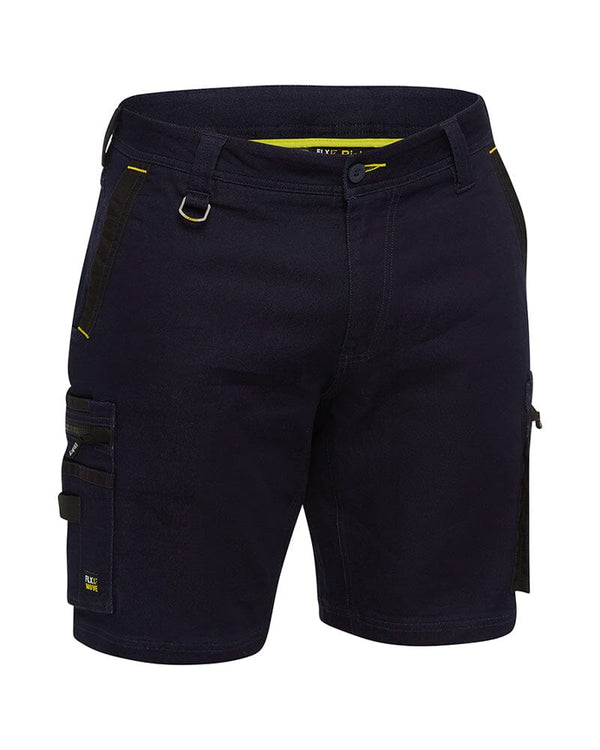 Flex and Move Stretch Denim Zip Cargo Shorts - Blue