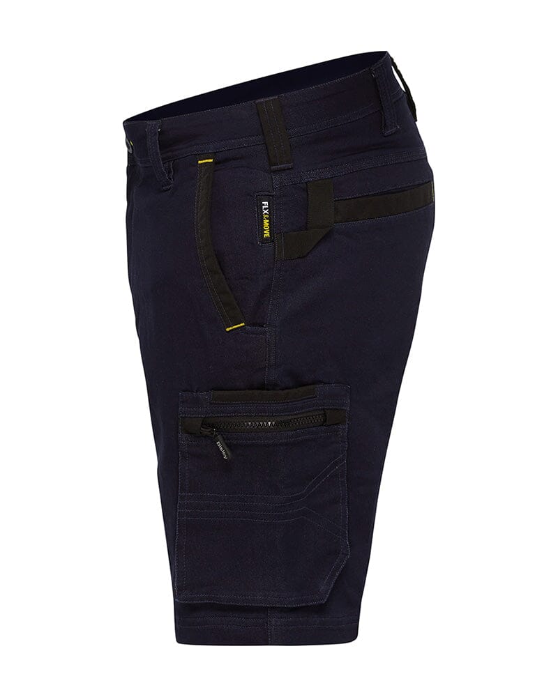 Flex and Move Stretch Denim Zip Cargo Shorts - Blue