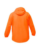 Packable Lightweight Ripstop Rain Jacket - Fluro Orange