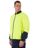 Hi Vis Bomber Jacket - Yellow/Navy