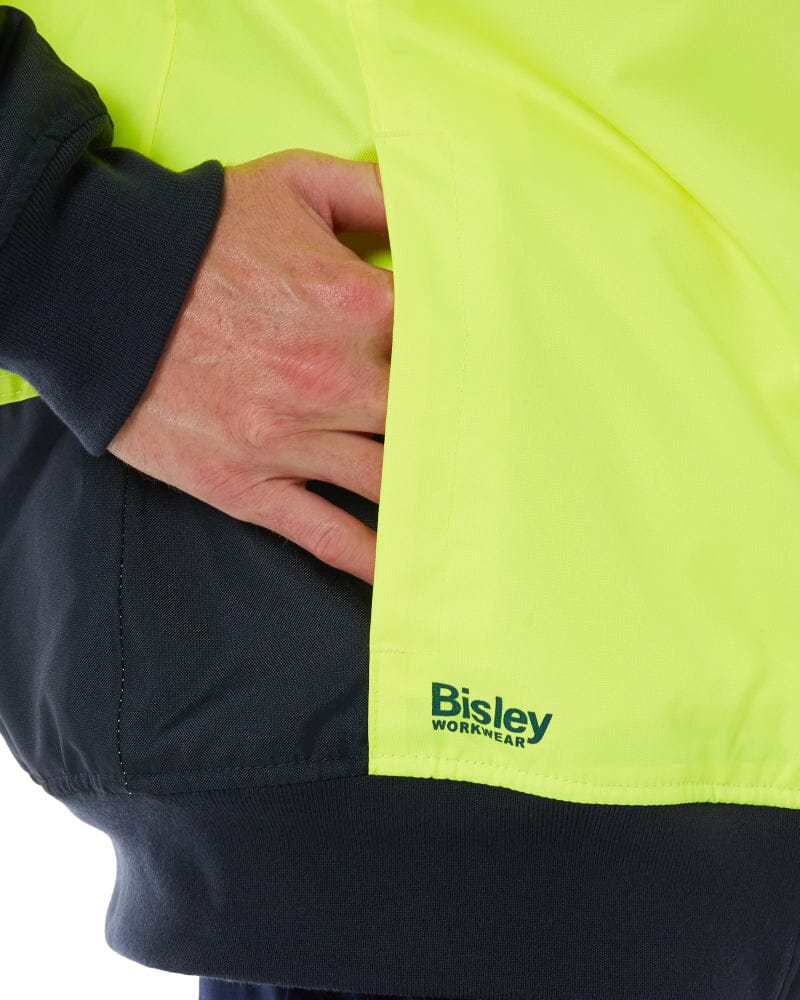 Hi Vis Bomber Jacket - Yellow/Navy