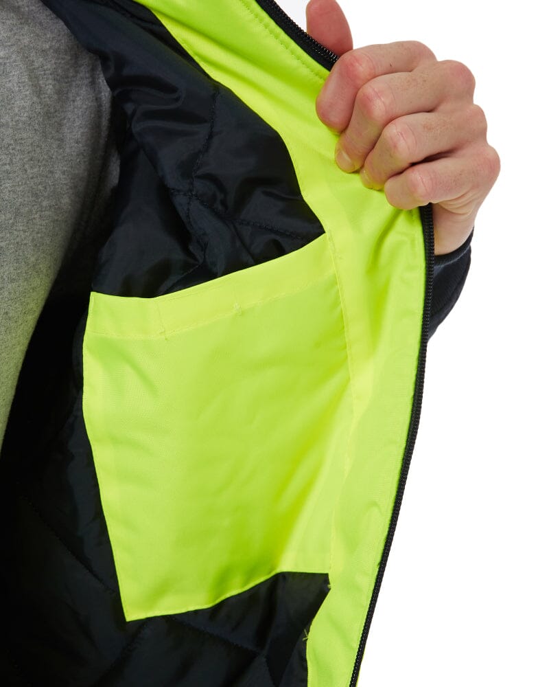 Hi Vis Bomber Jacket - Yellow/Navy