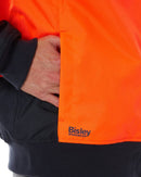 Hi Vis Bomber Jacket - Orange/Navy