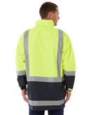 Taped Hi Vis Rain Shell Jacket - Yellow/Navy