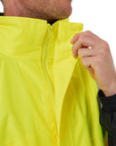 Taped Hi Vis Rain Shell Jacket - Yellow/Navy