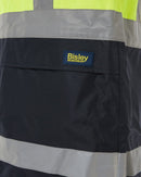 Taped Hi Vis Rain Shell Jacket - Yellow/Navy