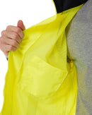 Taped Hi Vis Rain Shell Jacket - Yellow/Navy