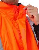 Taped Hi Vis Rain Shell Jacket - Orange/Navy