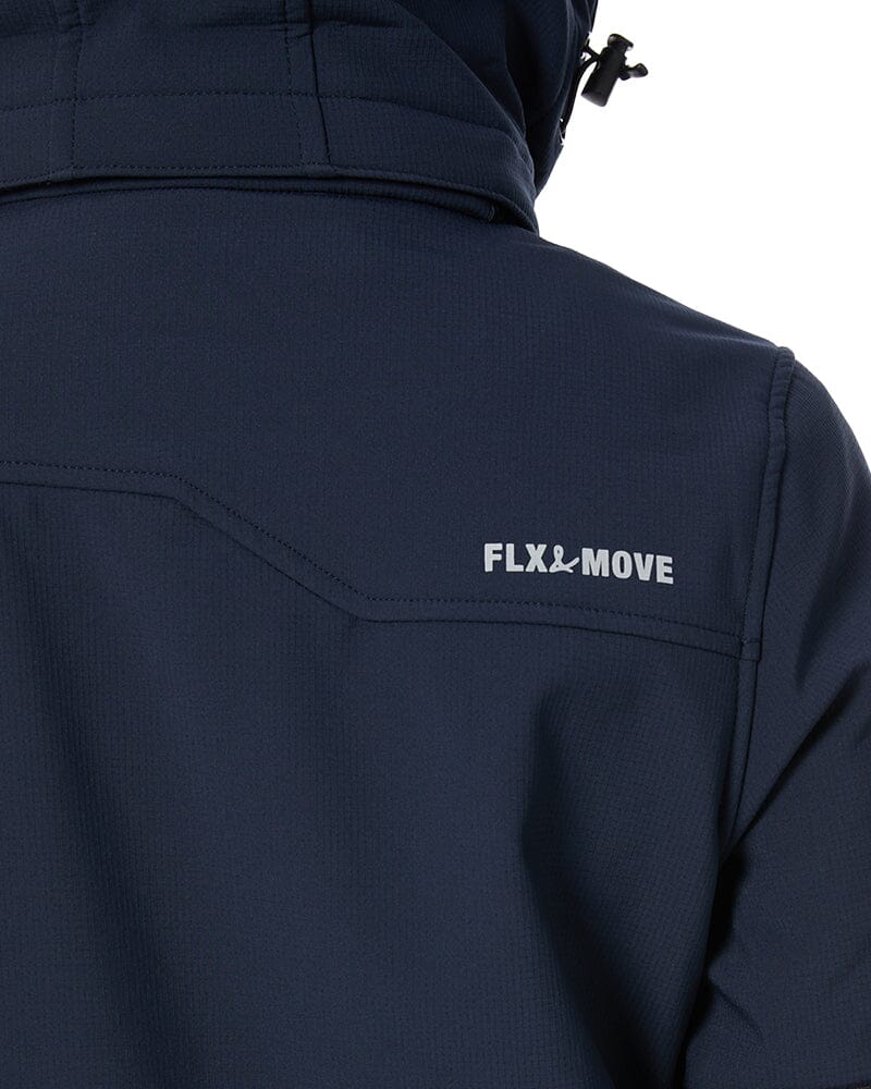 Womens Flex and Move Hooded Soft Shell Jacket - Navy