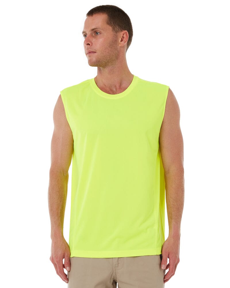 Bisley Recycled Hi Vis Muscle Tank - Yellow | Buy Online