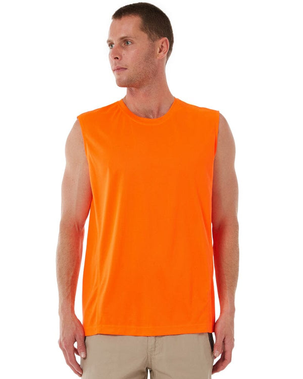Recycled Hi Vis Muscle Tank - Orange