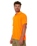 Cool Mesh Polo Shirt With Reflective Piping - Hi Vis Orange