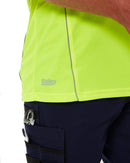 Cool Mesh Tee With Reflective Piping - Hi Vis Yellow