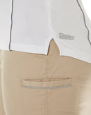 Womens Cool Mesh Polo Shirt With Reflective Piping - White