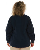 Womens Taped Hi Vis 5 In 1 Rain Jacket - Orange/Navy