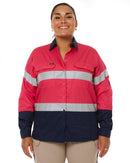 3M Taped Hi Vis Cool Lightweight LS Shirt - Pink/Navy