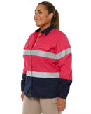 3M Taped Hi Vis Cool Lightweight LS Shirt - Pink/Navy