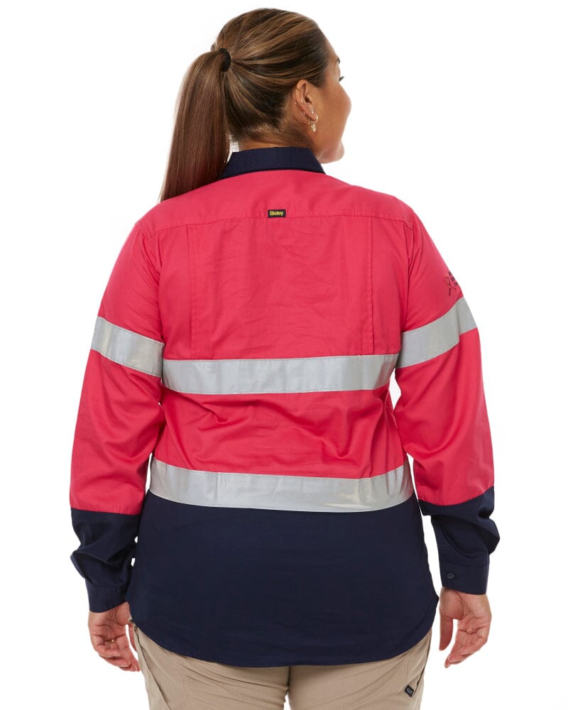 3M Taped Hi Vis Cool Lightweight LS Shirt - Pink/Navy