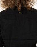 Womens Closed Front Lightweight LS Drill Shirt - Black