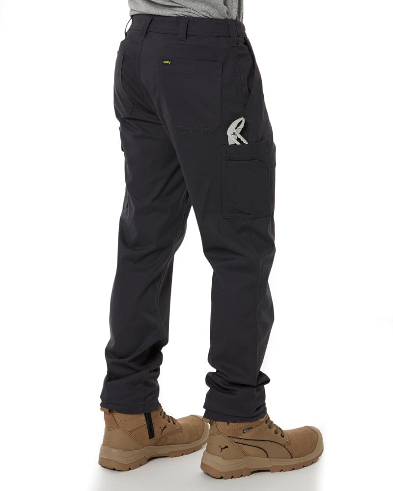 Stretch Cotton Drill Cargo Pants - Charcoal