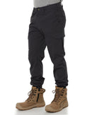 Tradies Stretch Cotton Drill Cargo Cuffed Pants Value Pack - Black