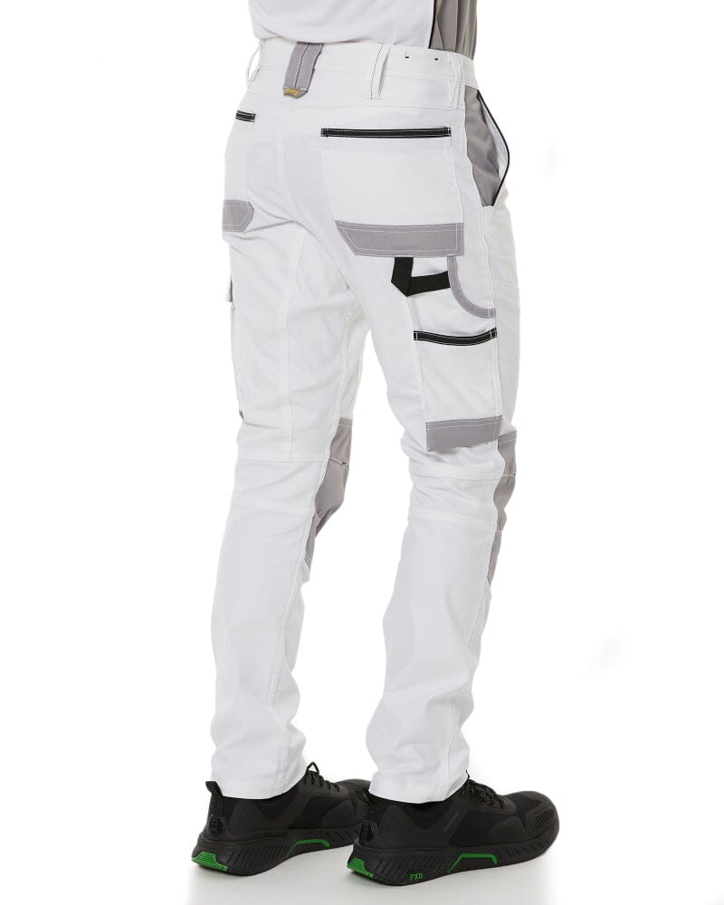 Painters Contrast Cargo Pants - White