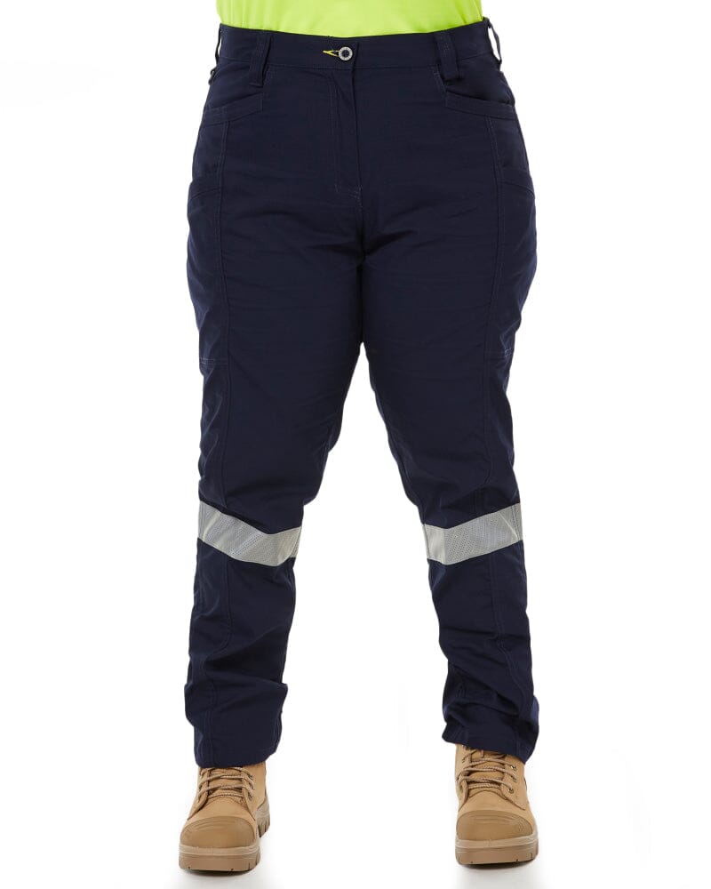 Womens X Airflow Taped Stretch Ripstop Vented Cargo Pant - Navy/Yellow