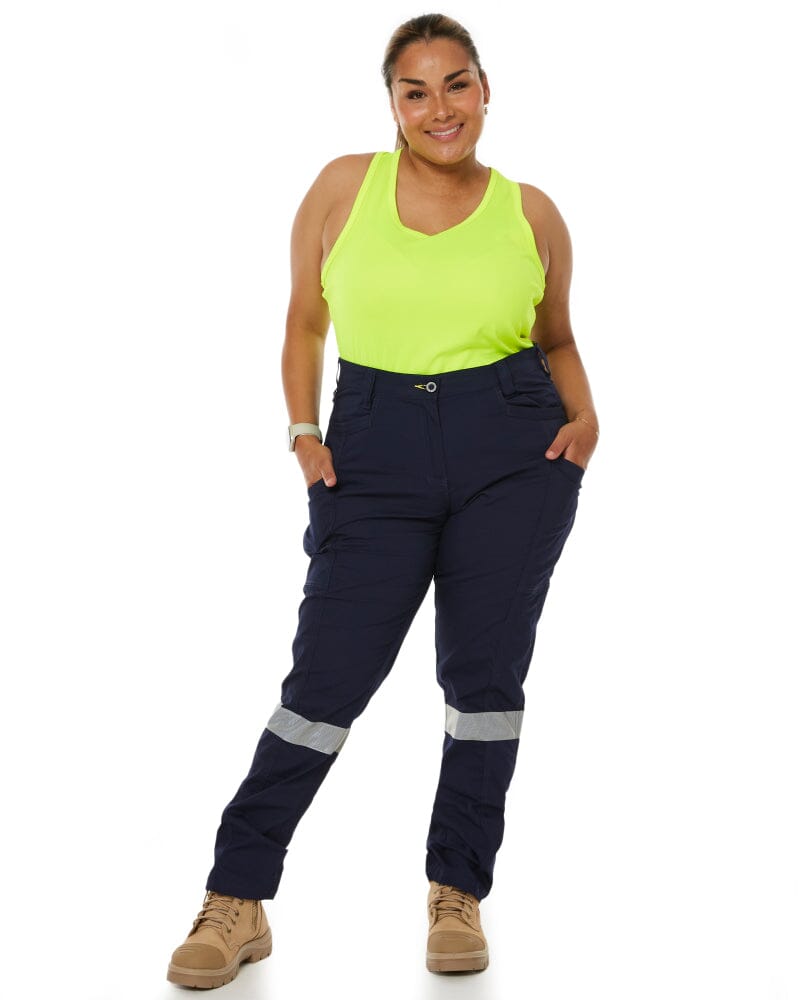 Womens X Airflow Taped Stretch Ripstop Vented Cargo Pant - Navy/Yellow