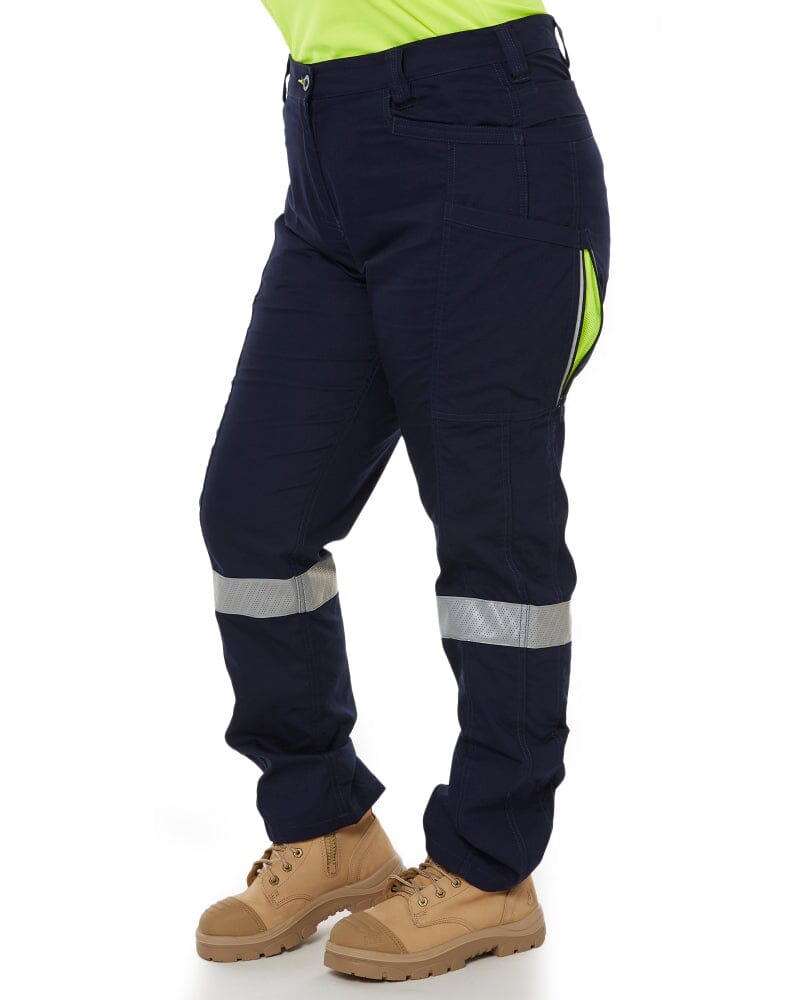 Womens X Airflow Taped Stretch Ripstop Vented Cargo Pant - Navy/Yellow