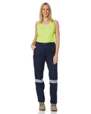Womens Taped Original Drill Work Pants - Navy
