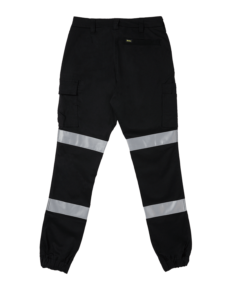 Tradies Womens Taped Cotton Cargo Cuffed Pants Value Pack - Black