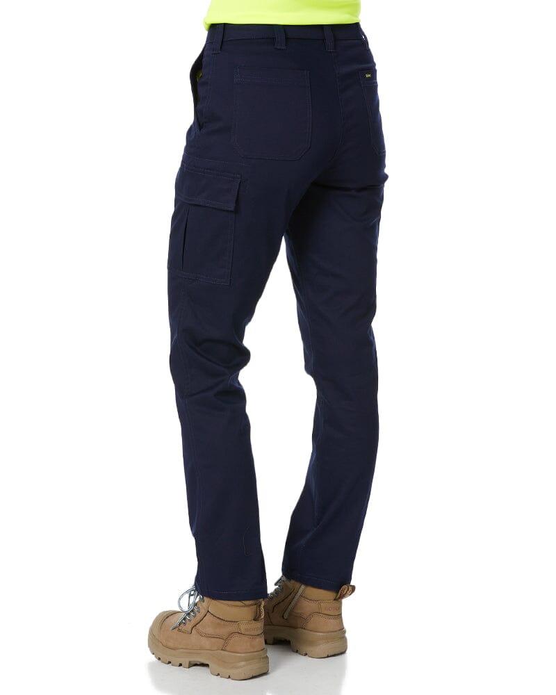 Womens Stretch Cotton Cargo Pants - Navy