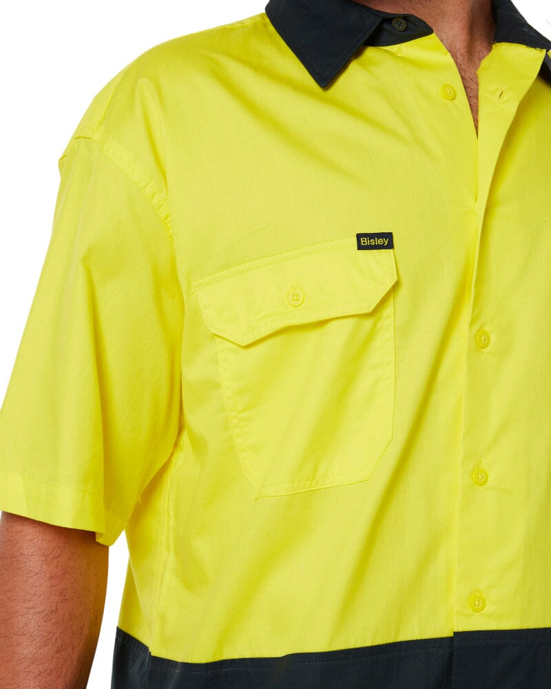 Cool Lightweight Drill Shirt SS - Yellow/Bottle