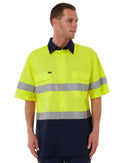 Taped Hi Vis Cool Lightweight SS Shirt - Yellow/Navy