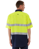 Taped Hi Vis Cool Lightweight SS Shirt - Yellow/Navy