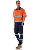 Taped Hi Vis Cool Lightweight SS Shirt - Orange/Navy