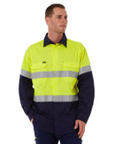 Taped Hi Vis Cool Lightweight LS Shirt * - Yellow/Navy