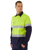 Taped Hi Vis Cool Lightweight LS Shirt * - Yellow/Navy