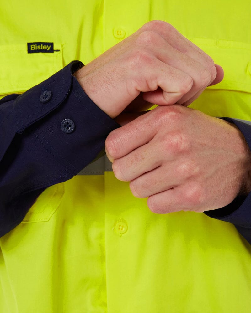 Taped Hi Vis Cool Lightweight LS Shirt * - Yellow/Navy