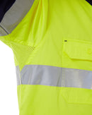 Taped Hi Vis Cool Lightweight LS Shirt * - Yellow/Navy