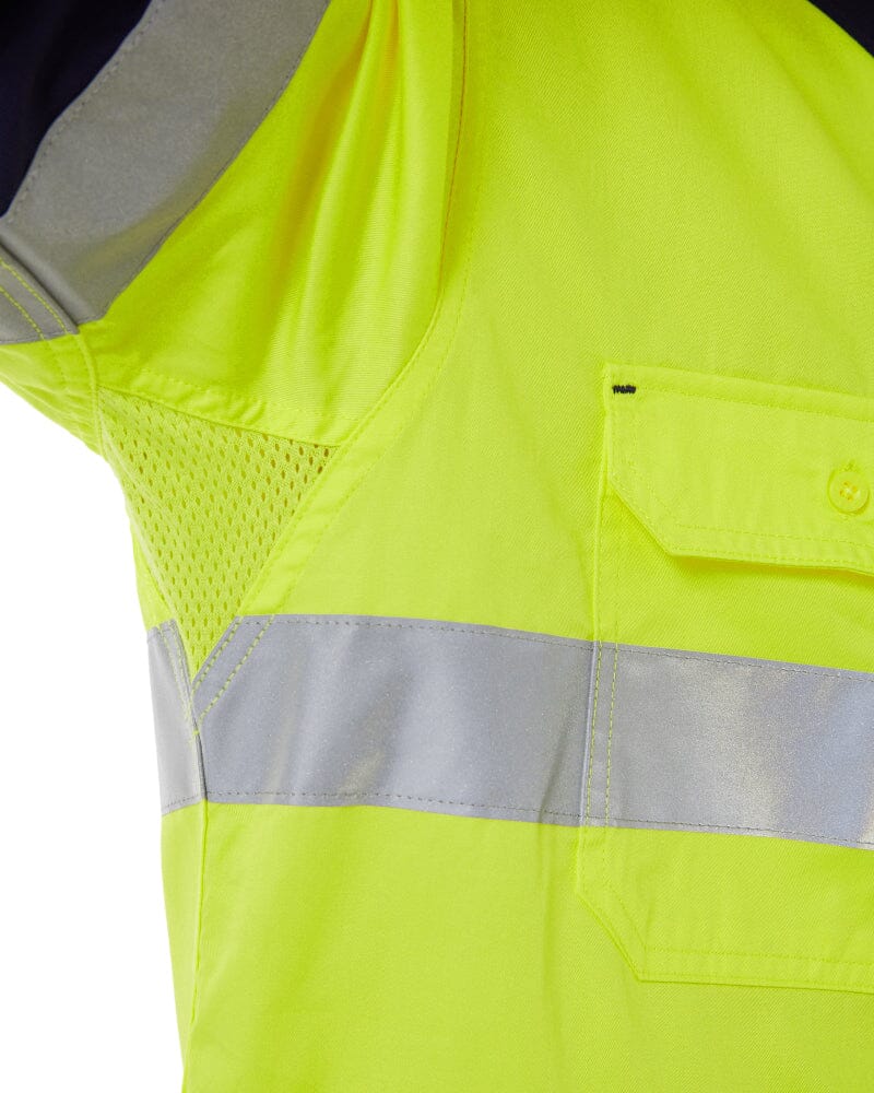Taped Hi Vis Cool Lightweight LS Shirt * - Yellow/Navy