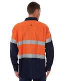 Taped Hi Vis Cool Lightweight LS Shirt * - Orange/Navy