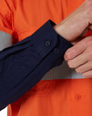 Taped Hi Vis Cool Lightweight LS Shirt * - Orange/Navy