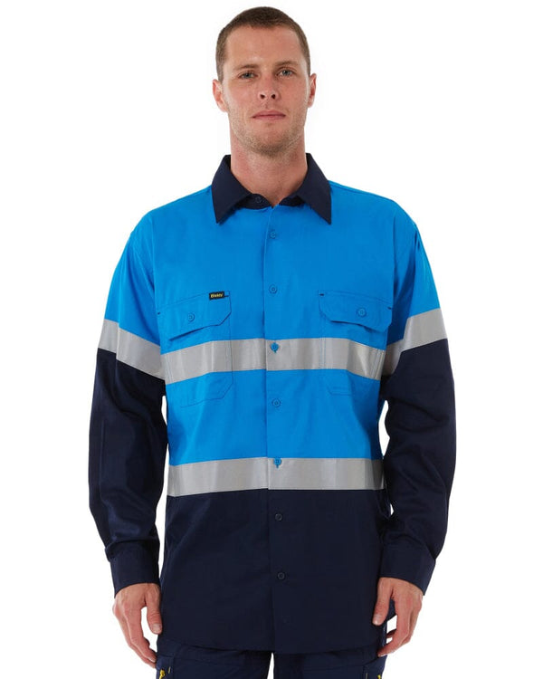 Taped Hi Vis Cool Lightweight LS Shirt * - Blue/Navy