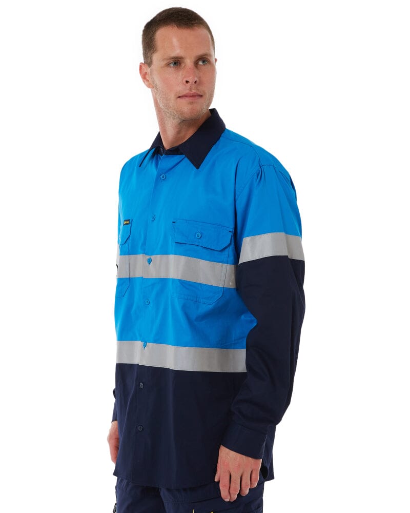 Taped Hi Vis Cool Lightweight LS Shirt * - Blue/Navy