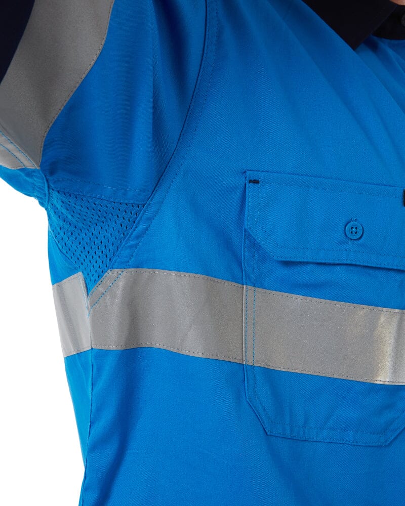 Taped Hi Vis Cool Lightweight LS Shirt * - Blue/Navy