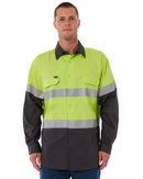 Taped Hi Vis Cool Lightweight LS Shirt * - Lime/Charcoal